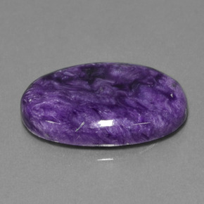 Caroite naturale viola da 18,97 ct, taglio ovale, opaco