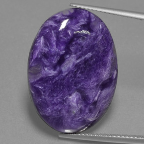 Charoite Viola naturale da 17.78 ct, Taglio ovale, Opaco
