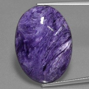 Caroite naturale viola da 19,13 ct, taglio ovale, opaco