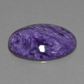 Caroite naturale viola da 19,13 ct, taglio ovale, opaco
