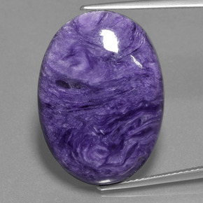 Charoite Viola naturale da 20.31 ct, Taglio ovale, Opaco