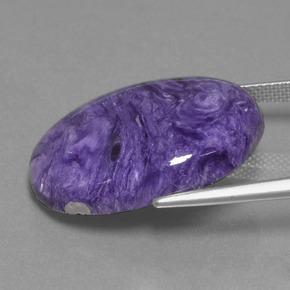 Charoite Viola naturale da 20.31 ct, Taglio ovale, Opaco