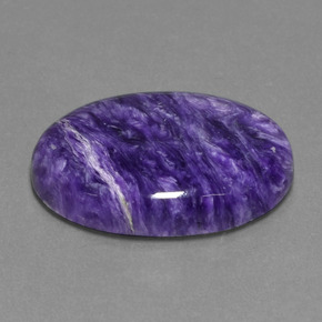 Caroite naturale viola da 21,21 ct, taglio ovale, opaco