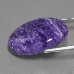 Caroite naturale viola da 21,21 ct, taglio ovale, opaco