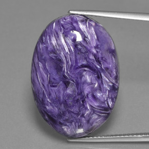 Charoite Viola naturale da 24,07 ct, Taglio ovale, Opaco
