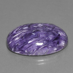 Charoite Viola naturale da 24,07 ct, Taglio ovale, Opaco