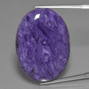 Charoite Viola naturale da 31.59 ct, Taglio ovale, Opaco