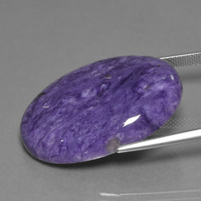Charoite Viola naturale da 31.59 ct, Taglio ovale, Opaco