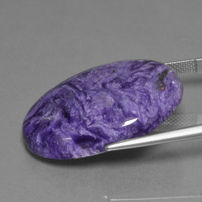 Charoite Velluto Viola Viola naturale da 31.76 ct, Taglio ovale, Opaco