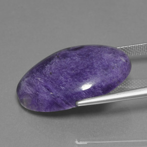 Caroite naturale viola da 20,32 ct, taglio ovale, opaco