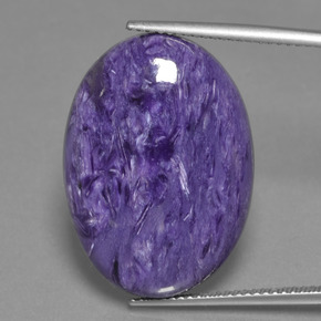 Caroite naturale viola da 21,23 ct, taglio ovale, opaco