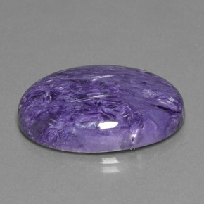 Caroite naturale viola da 21,23 ct, taglio ovale, opaco
