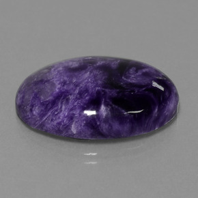 Caroite viola naturale da 21,85 ct, taglio ovale, opaco