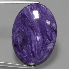 Charoite Viola naturale da 14.80 ct, Taglio ovale, Opaco