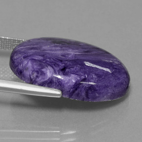 Charoite Viola naturale da 14.80 ct, Taglio ovale, Opaco