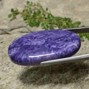 Caroite naturale viola da 35,71 ct, taglio ovale, opaco