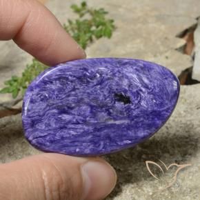 Charoite Viola Intenso naturale da 42.22 ct, Taglio a fantasia, Opaco