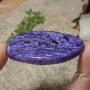 Charoite Viola Intenso naturale da 42.22 ct, Taglio a fantasia, Opaco