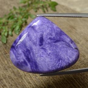 Charoite Viola naturale da 35.08 ct, Forma a pera, Opaco