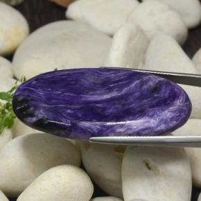 Caroite naturale viola da 58,79 ct, taglio ovale, opaco