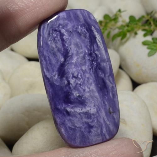 Charoite Viola Intenso naturale da 48.33 ct, Cuscino, Opaco