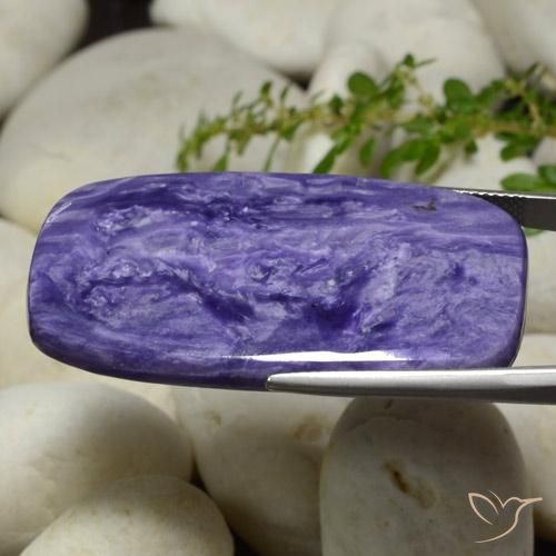Charoite Viola Intenso naturale da 48.33 ct, Cuscino, Opaco