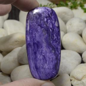 Caroite naturale viola da 43,82 ct, taglio a cuscino, opaco