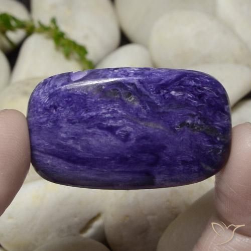 Charoite Viola bluastro naturale da 60.55 ct, Taglio a cuscino, Opaco
