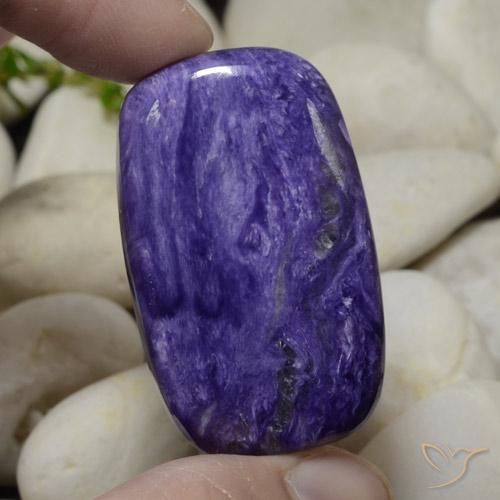Charoite Viola bluastro naturale da 60.55 ct, Taglio a cuscino, Opaco