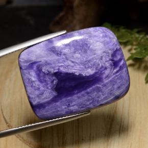 Charoite Viola Intenso naturale da 29.36 ct, Taglio a cuscino, Opaco