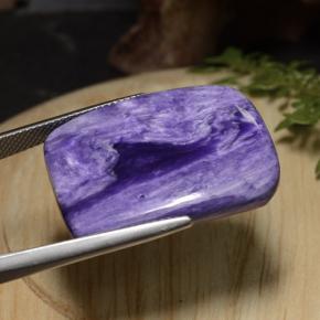 Charoite Viola Intenso naturale da 29.36 ct, Taglio a cuscino, Opaco