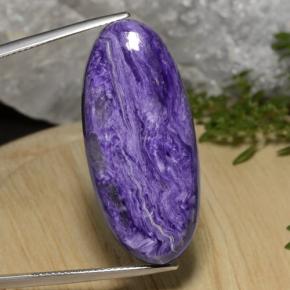 Caroite naturale viola da 27,33 ct, taglio ovale, opaco