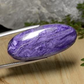 Caroite naturale viola da 27,33 ct, taglio ovale, opaco