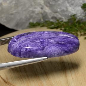 Caroite naturale viola da 27,33 ct, taglio ovale, opaco