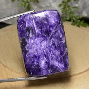 Caroite naturale viola da 49,17 ct, taglio a cuscino, opaco