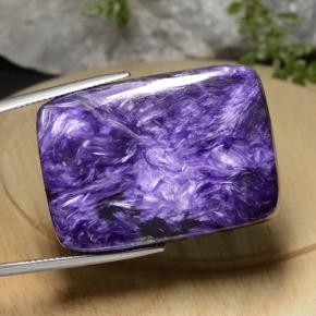 Caroite naturale viola da 49,17 ct, taglio a cuscino, opaco