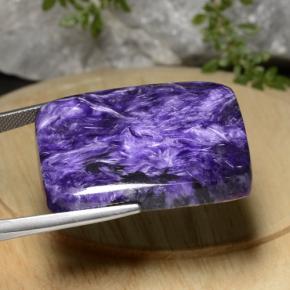 Caroite naturale viola da 49,17 ct, taglio a cuscino, opaco