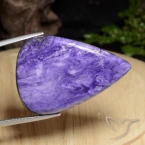 Charoite Velluto Viola Viola naturale da 31.11 ct, Forma a pera, Opaco