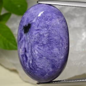 Charoite Viola naturale da 24.91 ct, Taglio ovale, Opaco