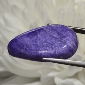 Charoite Viola naturale da 17.56 ct, Forma a pera, Opaco