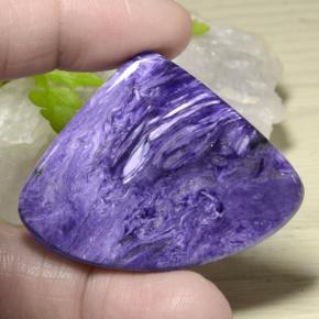 Charoite Viola naturale da 67.11 ct, Forma a pera, Opaco