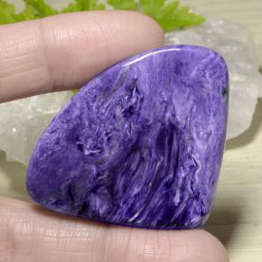 Charoite Viola naturale da 67.11 ct, Forma a pera, Opaco
