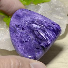 Charoite Viola naturale da 67.11 ct, Forma a pera, Opaco
