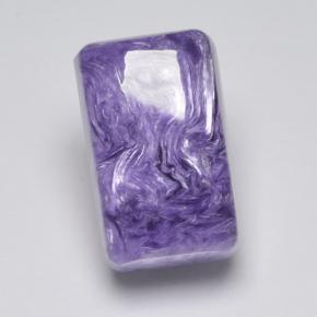 Caroite naturale viola da 8,46 ct, taglio smeraldo, opaco