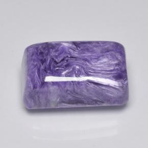 Caroite naturale viola da 8,46 ct, taglio smeraldo, opaco