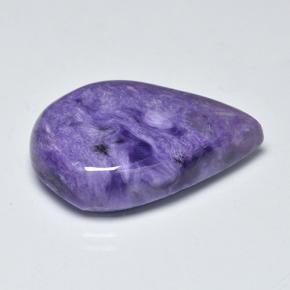 Caroite naturale viola da 15,14 ct, taglio a pera, opaco