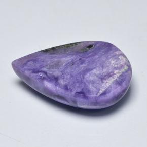 Caroite naturale viola da 15,14 ct, taglio a pera, opaco