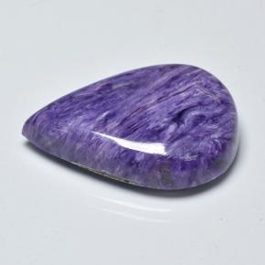 Caroite viola naturale da 17,98 ct, taglio a pera, opaco