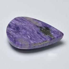 Caroite viola naturale da 17,98 ct, taglio a pera, opaco