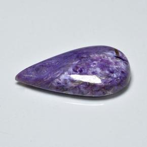 Charoite Viola naturale da 11.16 ct, Forma a pera, Opaco